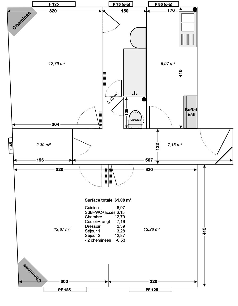 appartement 3 Pièces en vente sur COLOMBES (92700)
