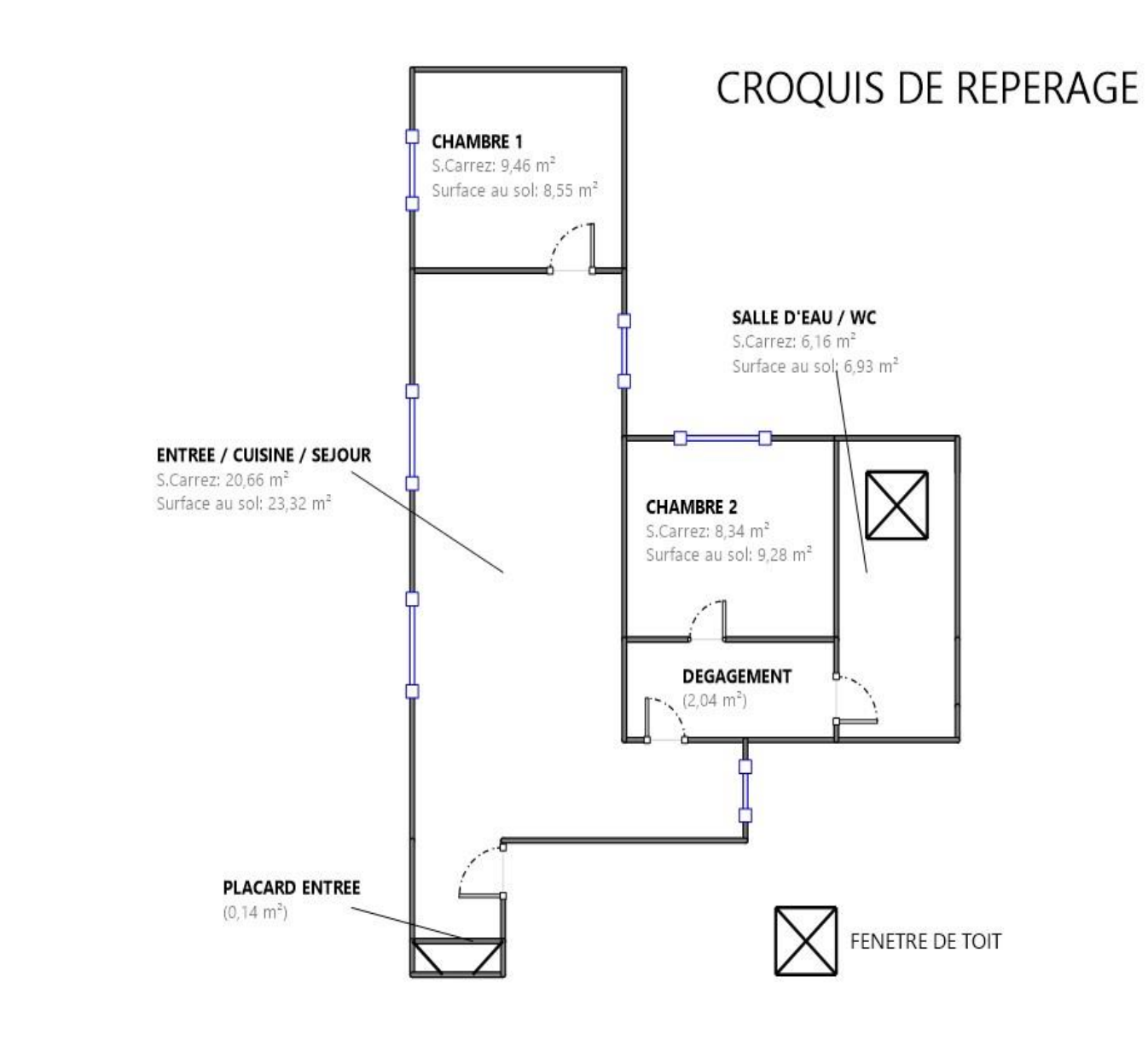appartement 3 Pièces en vente sur PARIS (75017)