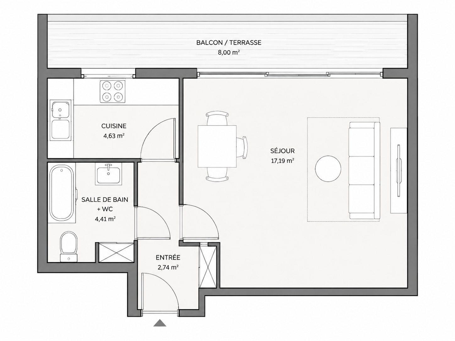appartement 1 pièce en vente sur PARIS (75017)