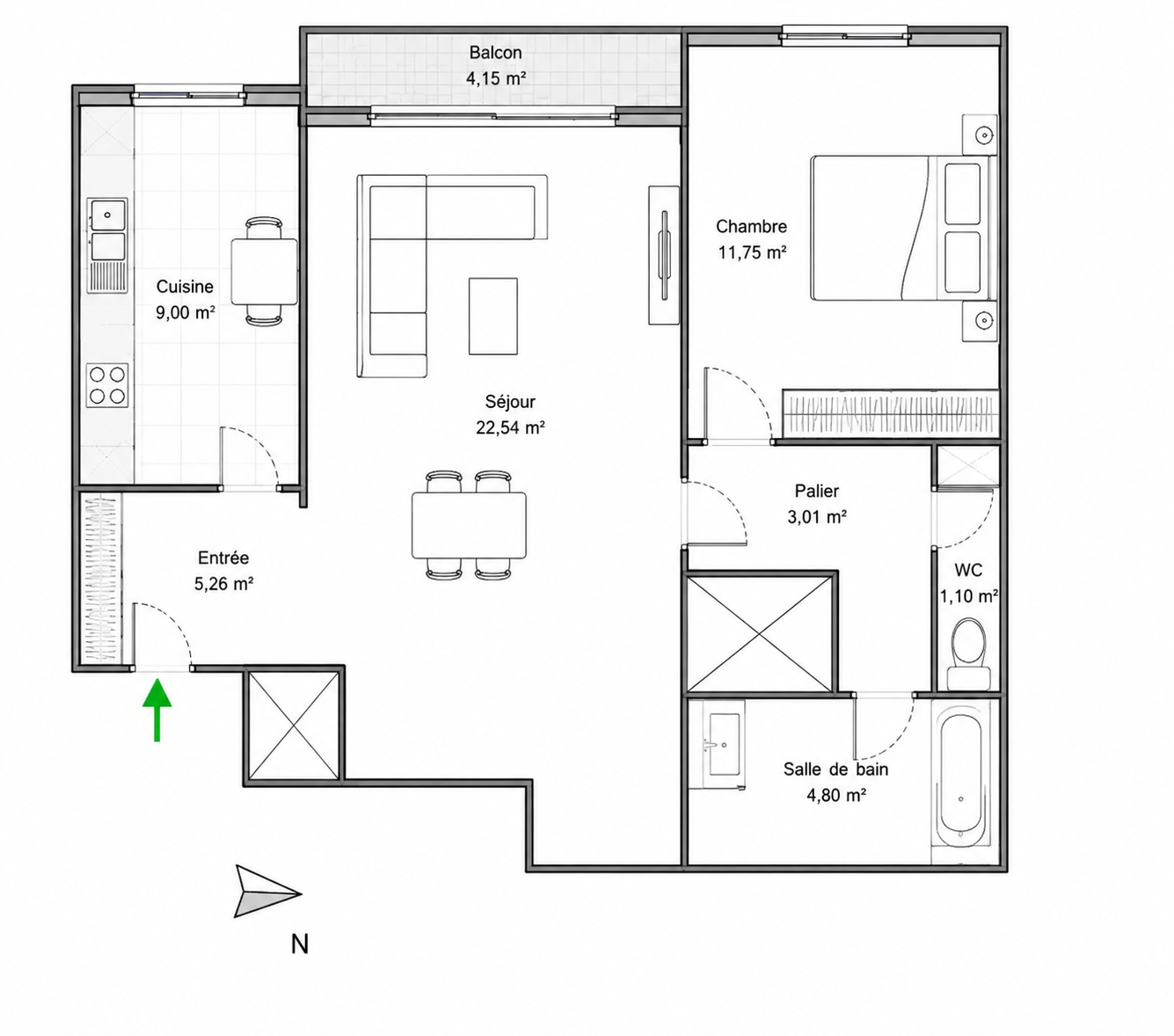 appartement 3 Pièces en vente sur PARIS (75013)