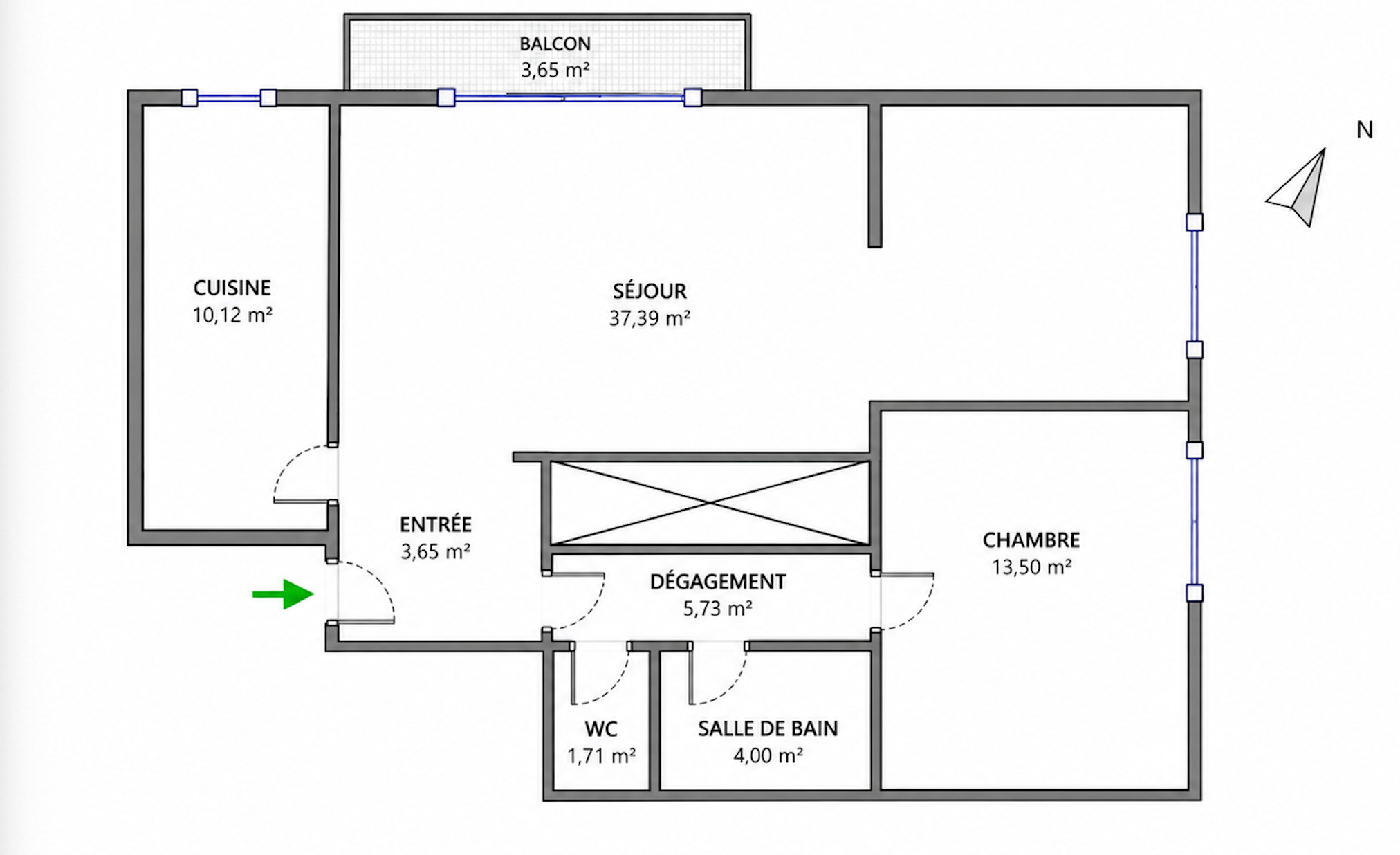 appartement 3 Pièces en vente sur PARIS (75017)
